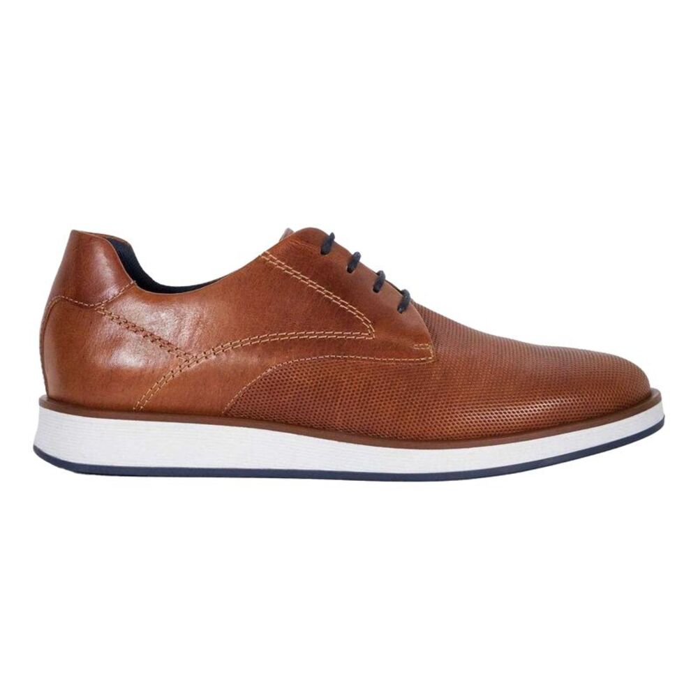 Dune London Mens Leather Derby Shoes / Tan